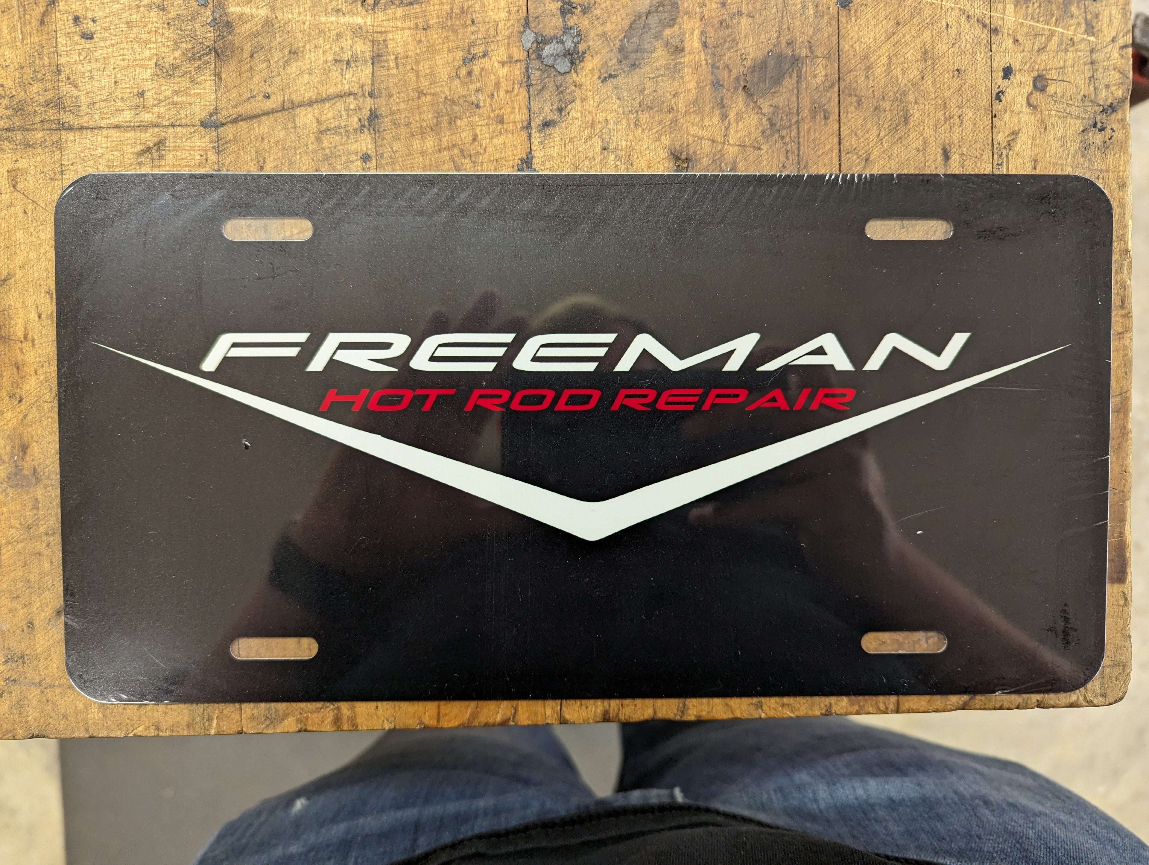 Freeman Hot Rod Repair License Plate