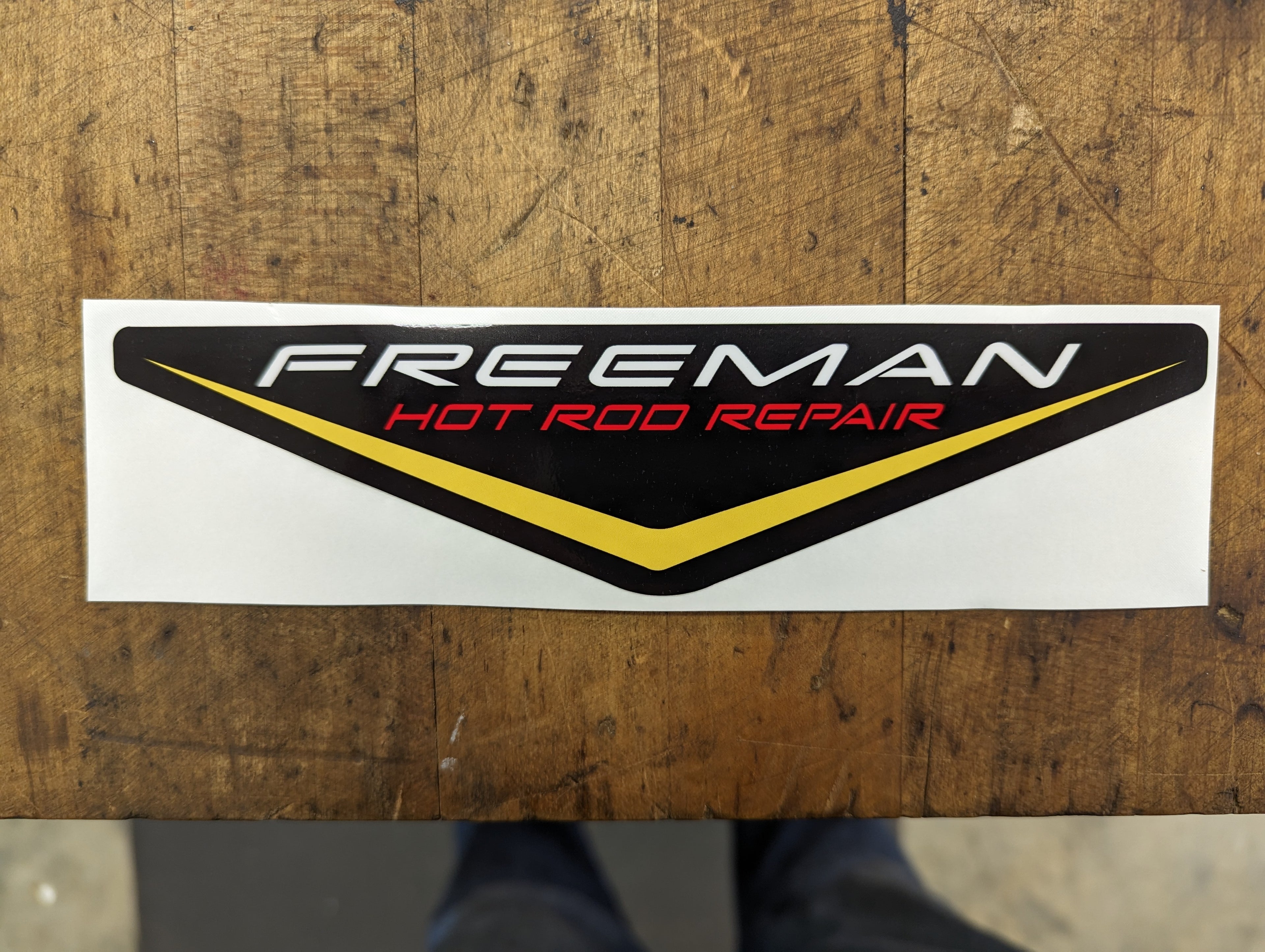Freeman Hot Rod Repair Sticker